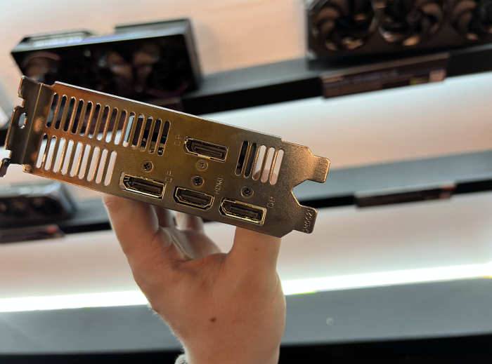 Die Slotblende ist austauschbar, eine Variante im Low-Profile-Format befindet sich im Lieferumfang. (Bild: Martin Böckmann/Golem.de)